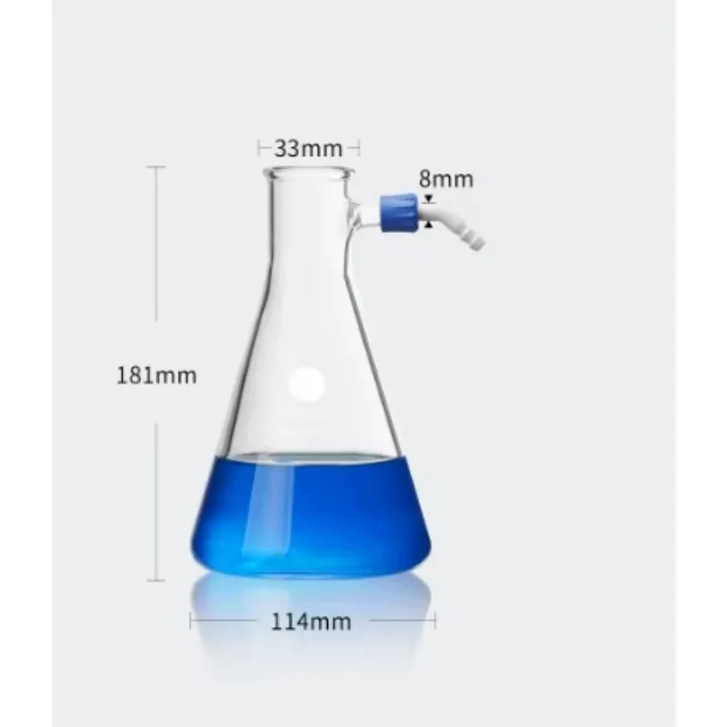 Solvent Filter Flask 250ml 500ml 1000ml 2000ml High Borosilicate Glass Vacuum Filtration Bottle with Sand Core