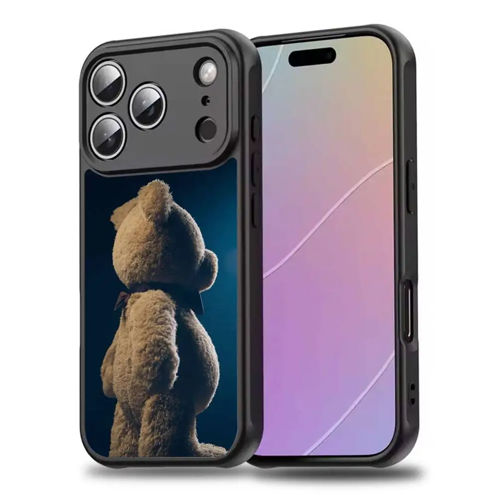 Teddy B-Bear película T-Ted para iPhone 11,12,13,14,15,16,17,Pro,Max,Plus,Mini,SE4,E funda para teléfono carga inalámbrica Magsafe magnética