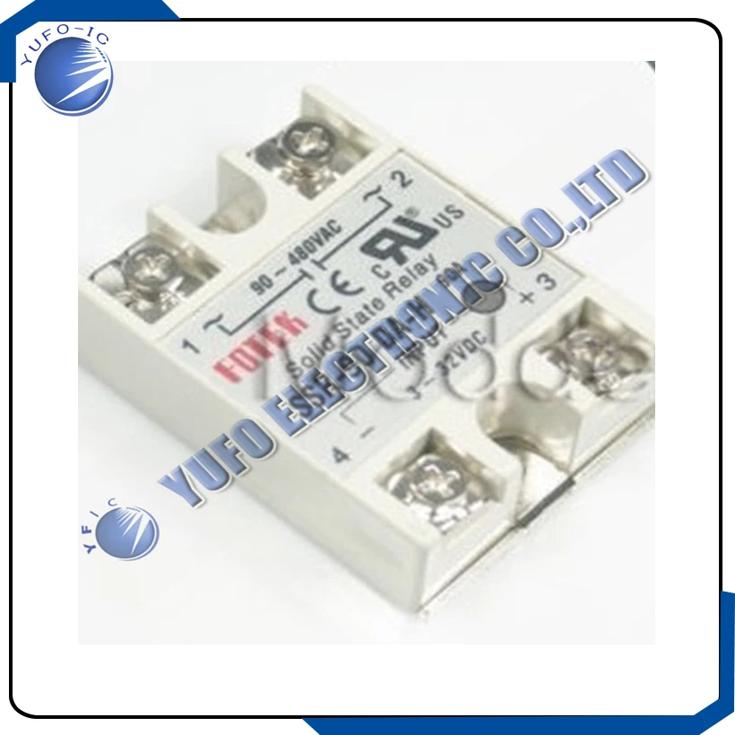 Free Shipping Solid state relay SSR 90-480V AC/ 90A output 3-32V DC
