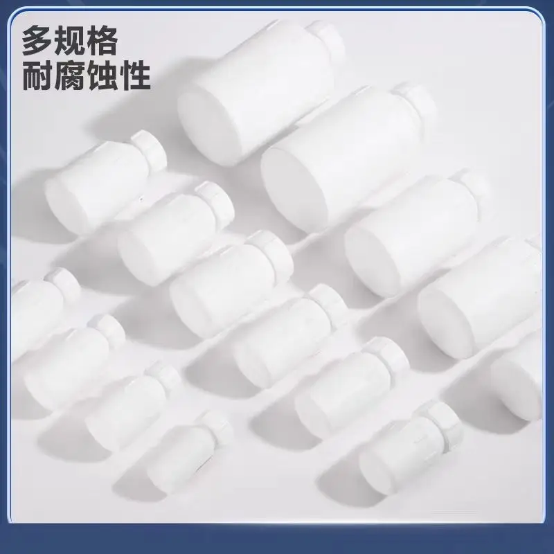 PTFE screw bottle, PTFE reagent bottle, high temperature, acid, alkali, and corrosion resistant PTFE plastic bottle, small mouth