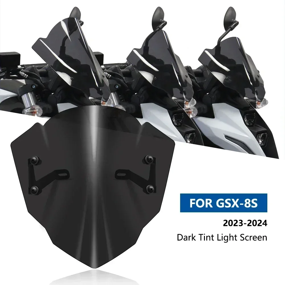 For GSX-8S GSX8S GSX 2023 2024 Motorcycle Accessories Windshield Front Light screens Deflector Heightening gsx-8s Windshield