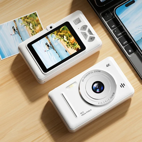 Imagen 2 del producto Kit de cámara dual avanzada de 50 MP, flash 4K, CCD digital, cámara de nivel de entrada de diseño vintage