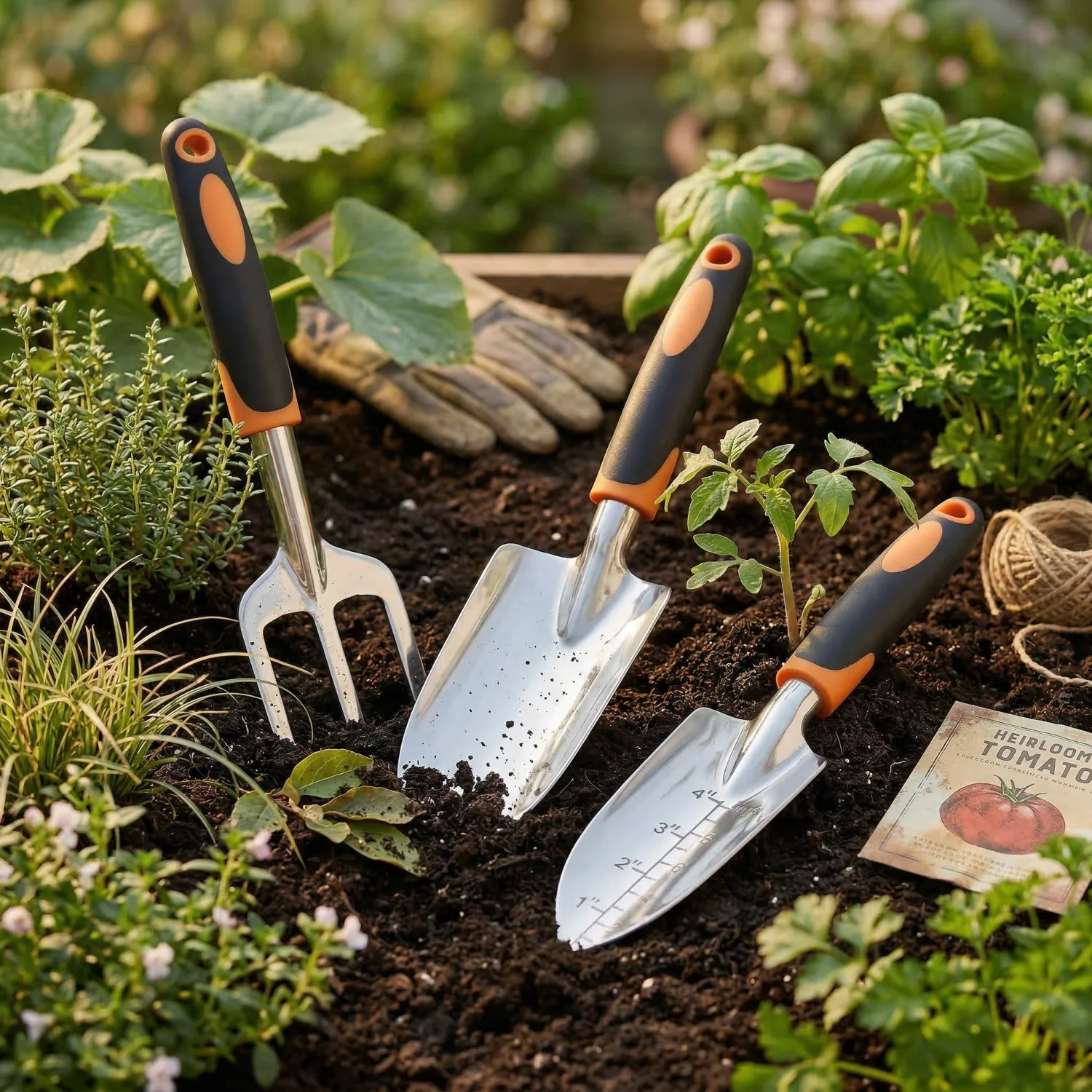 Ergonomic Garden Tool Set - 3 - đánh giá và giá Gardening Tools Trowel