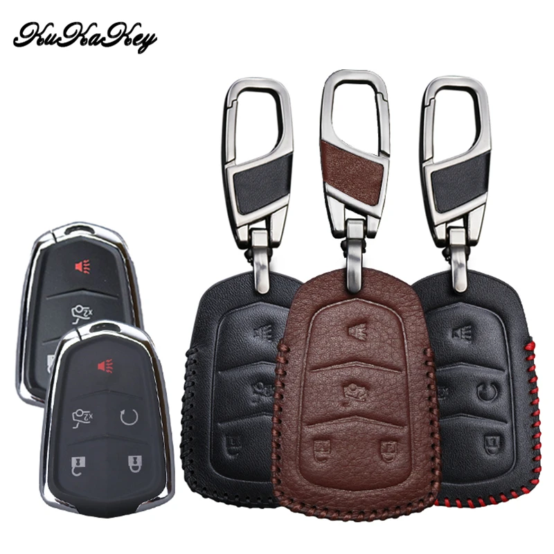 Remote Smart Car Key Case Cover For Cadillac CTS ATS 28T CTS-V Coupe SRX Escalade ESV New Skin Auto Car Key Cover Holder Bag