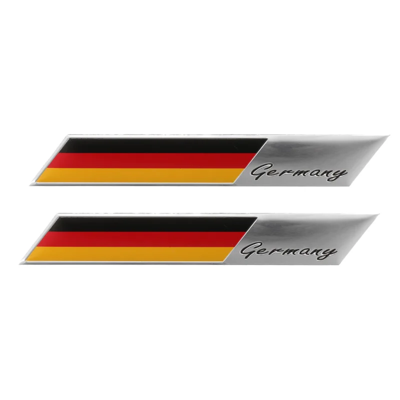 

2pcs/lot 3D Germany Flag Badge Emblem Deutsch Car Sticker Decal Grille Bumper Window Body Decoration for Audi For BMW for VW