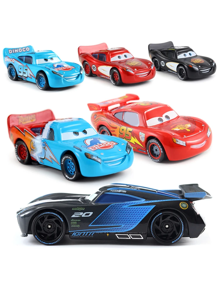 Kreskówka Pixar Auta Zygzak McQueen 1/55 Metalowa Figurka z Serii Anime Storm Jackson Zabawki Wyścigowe Kolekcje Prezenty dla Dzieci — 2