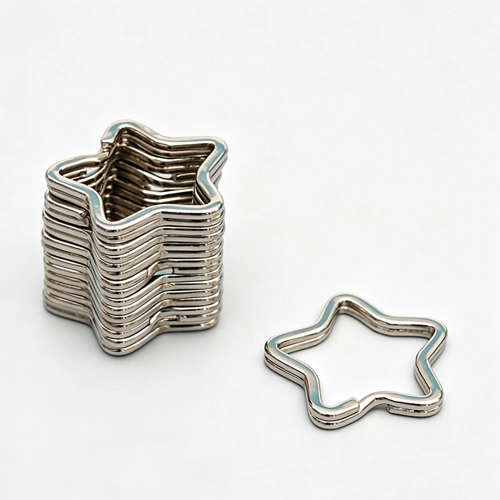 Jewelry Making Jump Rings - 10 ชิ้น พวงกุญแจโลหะ รูปแอปเปิ้ลน่ารัก ห่วงกลมแบบเปิด สำหรับทำพวงกุญแจ