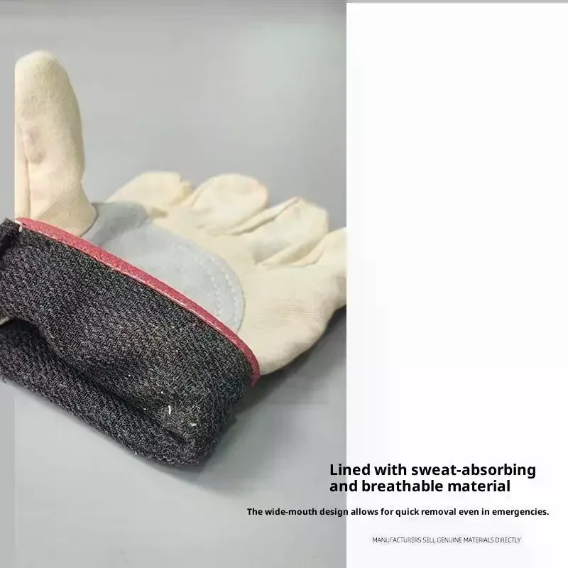 Canvas Gloves Wear-resistant Welder Maintenance Canvas Gloves Double Thickened Protective Labor Protection Gloves Canvas Gloves