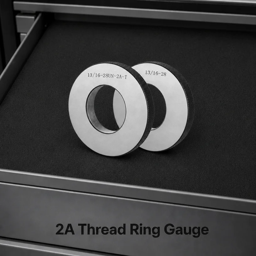 1SET(1*GO+1*NOGO) 2A Accuracy American Standard Metric Fine Thread Ring Gauge  UNC UNF UNS 9/16-12 11/16-32 9/16 Measure Tool