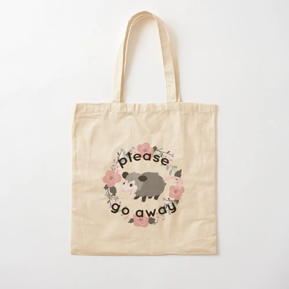 

introvert opossum says please go away Tote Bag foldable reusable bag Portable shopping bag Canvas stote Canvas Tote