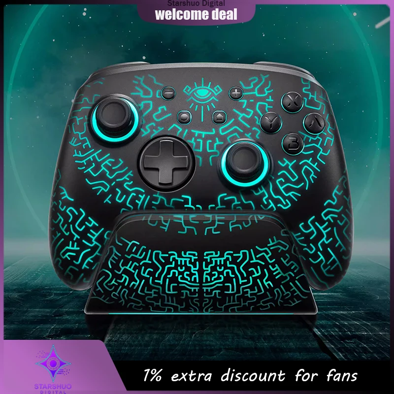 

FUNLAB LUMNEX PRO Illuminated Game Controller RGB Colorful Breathing Lights Bluetooth Connection Multi-platform Compatible