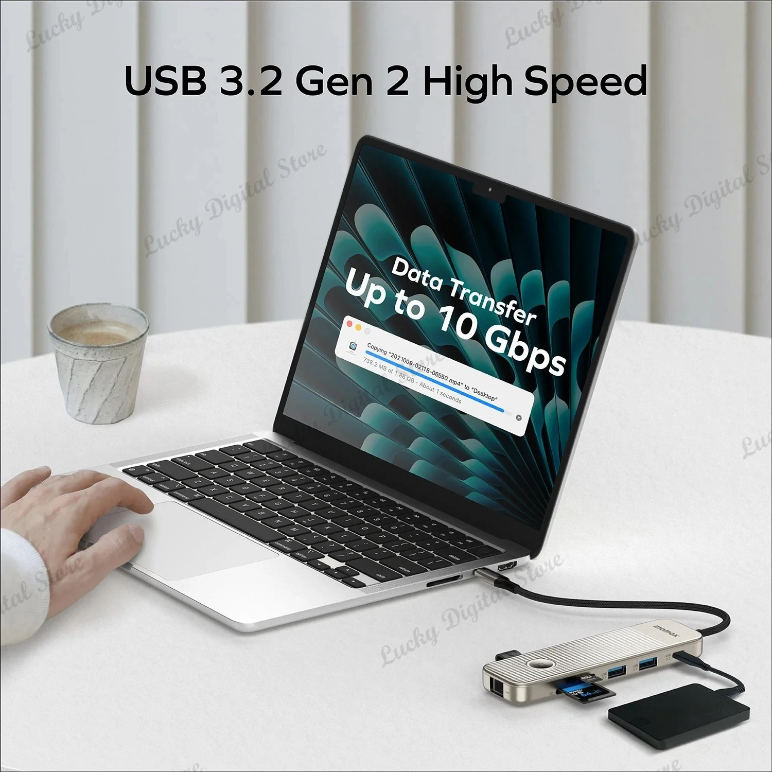 Momax 9 in 1 USB-C Hub Fast 10Gbps USB 3.2 Display Hub 100W Max PD-in لجهاز MacBook Pro iPad iPhone 15 Surface Pro Dell والمزيد