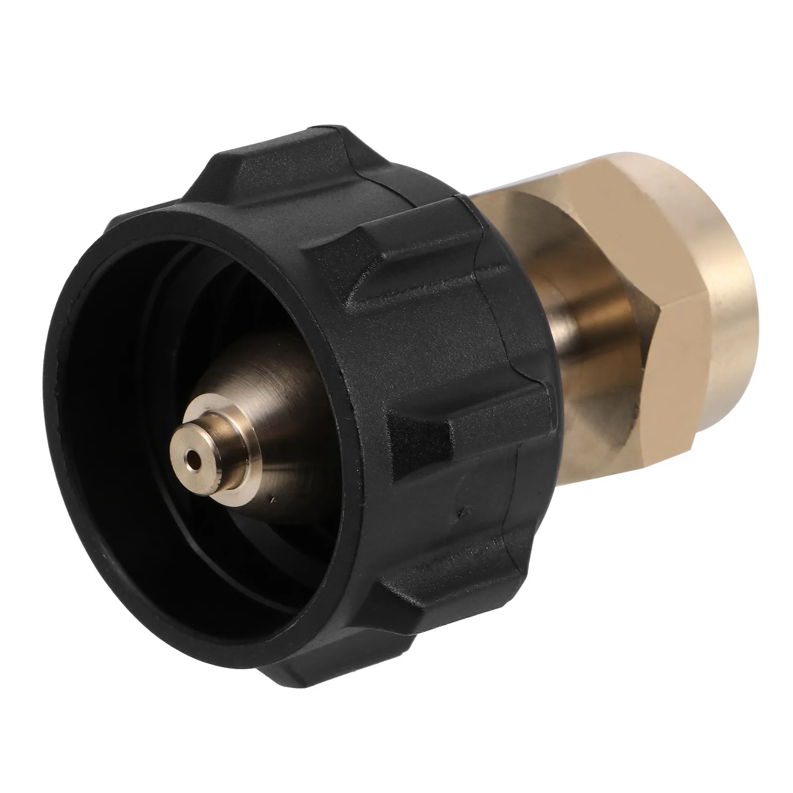 

Адаптер для заправки газовых баллонов 1 фунт, латунный соединитель для пропана, стандартная американская резьба, для уличных походных плит, преобразователь пропана, регулирующий клапан