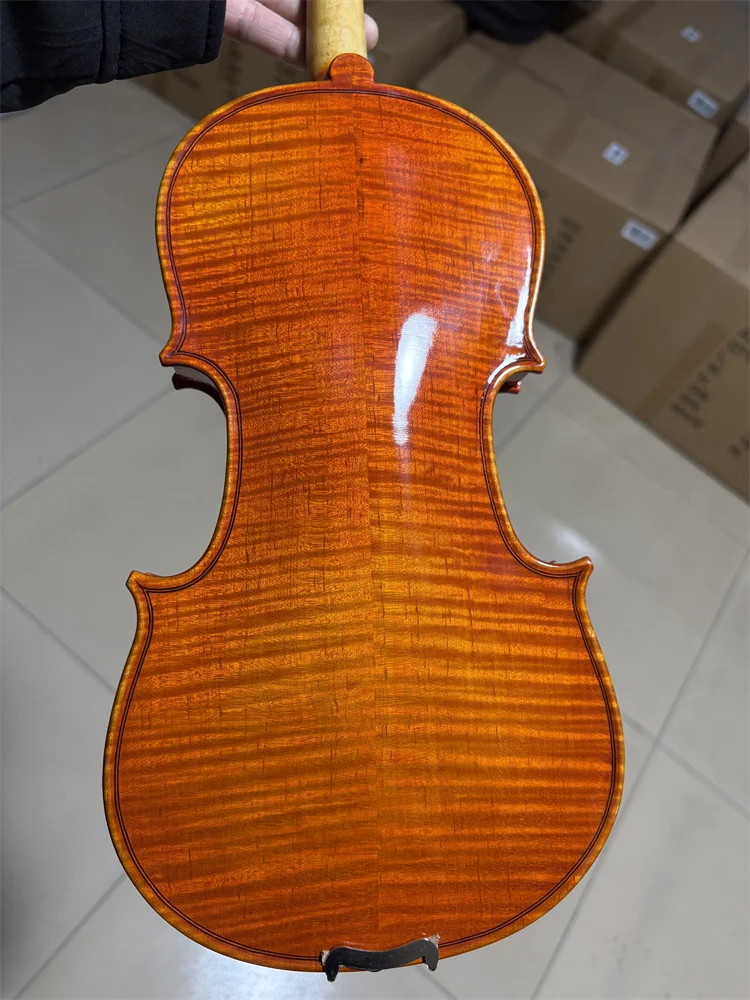 ACTUAL PHOTO Half Size Kids Violin Advanced Hand Crafted Cкрипка 1/2 كمان  Fiddle Free Violin Case Bow violin accessories