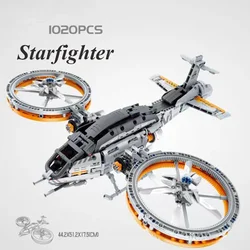 1020PCS+Space Series Starfighter Interstellar Warship Model Building Block Universe Flight City Brick DIY Toys For Boys Gift Set