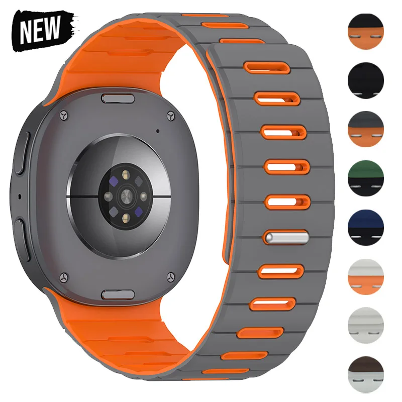 Magnetic Silicone Strap For Samsung Galaxy Watch Ultra 2 47mm Sports Watchband Galaxy Watch 9/8 40/44 Watch 8Classic 46mm Correa
