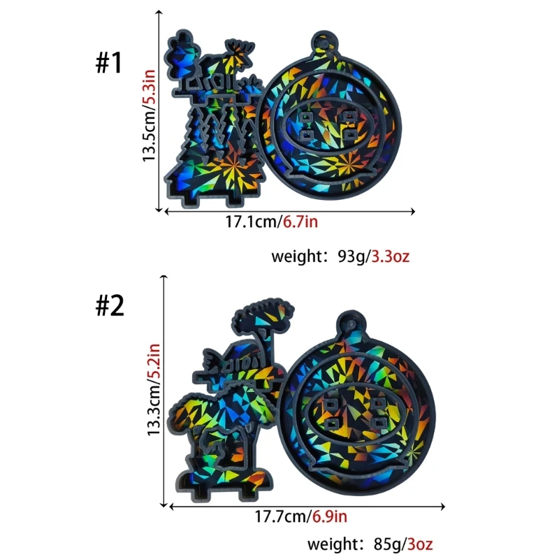 Molde silicona con temática navideña para manualidades, colgante Navidad, suministros joyería, novedad 2023