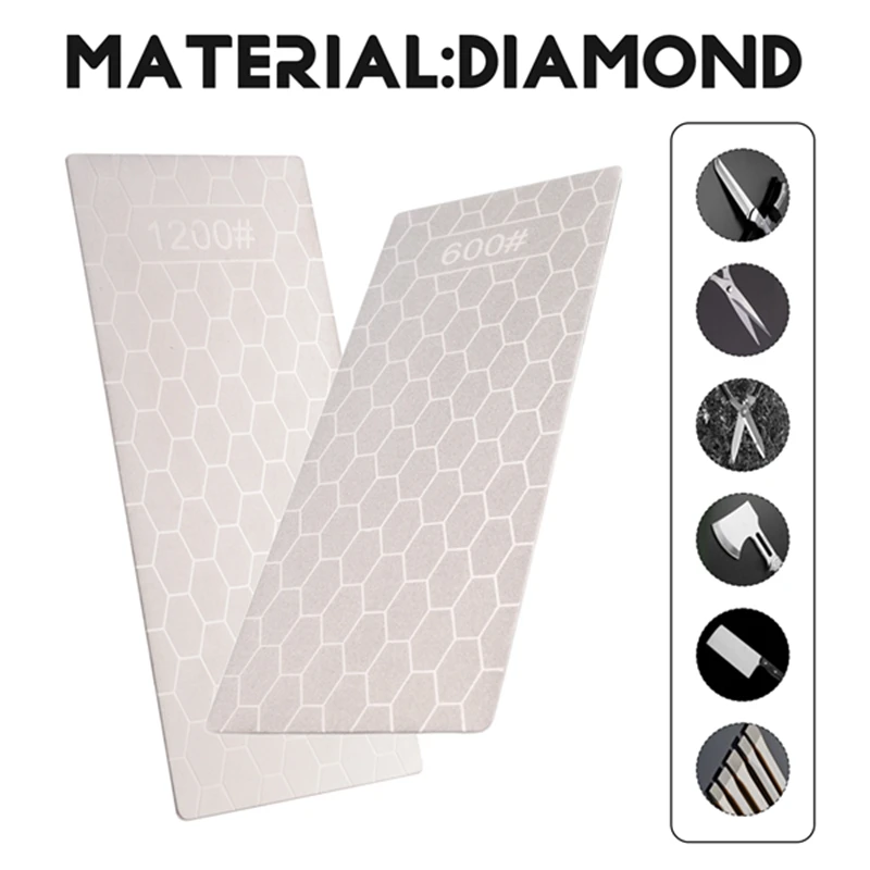 2 шт. алмазный точильный камень, точильный камень с сотовой поверхностью, алмазная точилка с нескользящим основанием