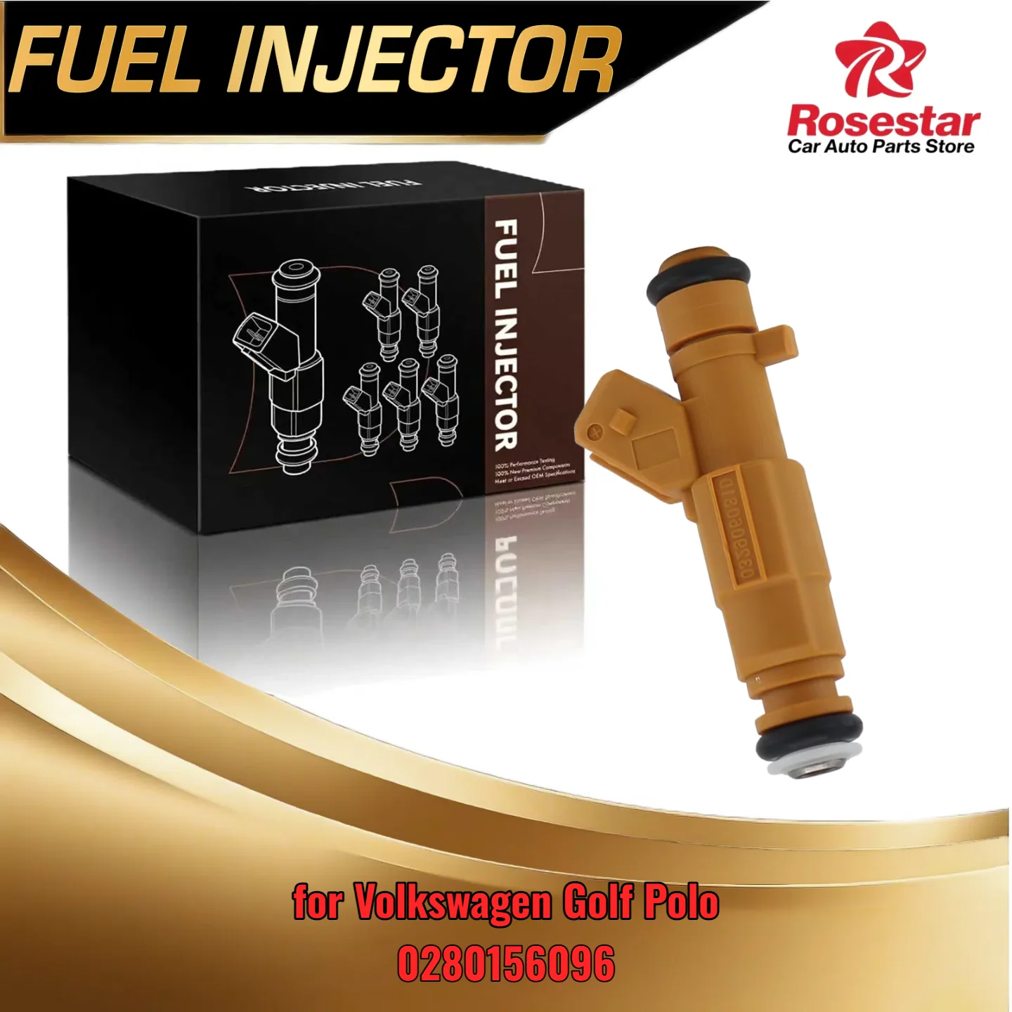 

Direct Replacement Injector for Volkswagen Golf Polo for Seat Cordoba Compatible with 0280156096
