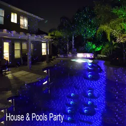 Outdoor Laser Projector LED Christmas Lights for Garden Lawn Yard Decoration Dynamic Single Blue Laser Dots New Year Eve' Light