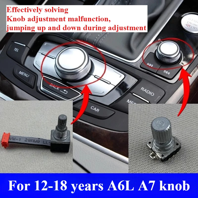 

For Audi 12-18 A6L Volume Switch A7 Volume Control Knob Multimedia Knob Switch Shaft Auto Parts