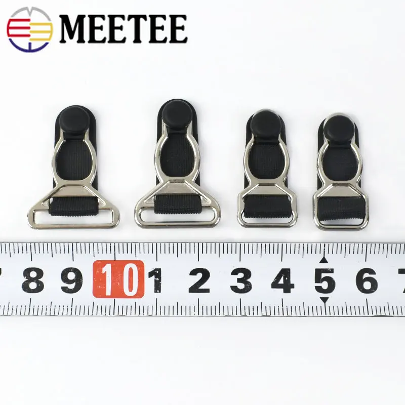 50Pcs 10/12/15/18mm Metal Garter Buckle Underwear Bra Strap Silk Stockings Clip Hook DIY Suspender Adjust Clasp Sewing Accessory