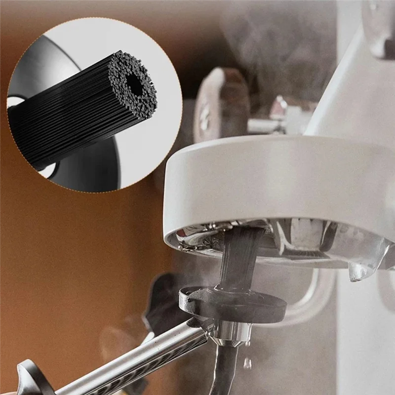 

A84E-For Cafe, Home Compatible Coffee Machine Steam Cleaning Brush With Solid Wood Handle, High Pressure Washing Tool