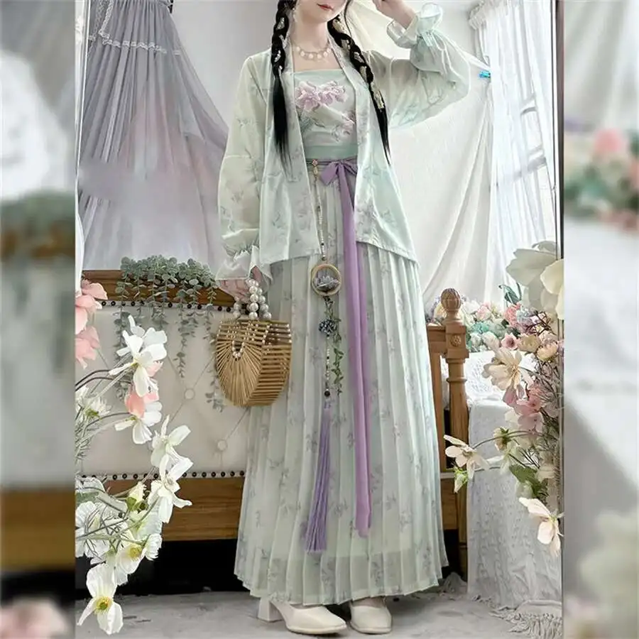 Traditional Embroidery Stage Dance Dress Female Fairy Cosplay Costume Hanfu Gradient For Women Hanfu Women Chinese