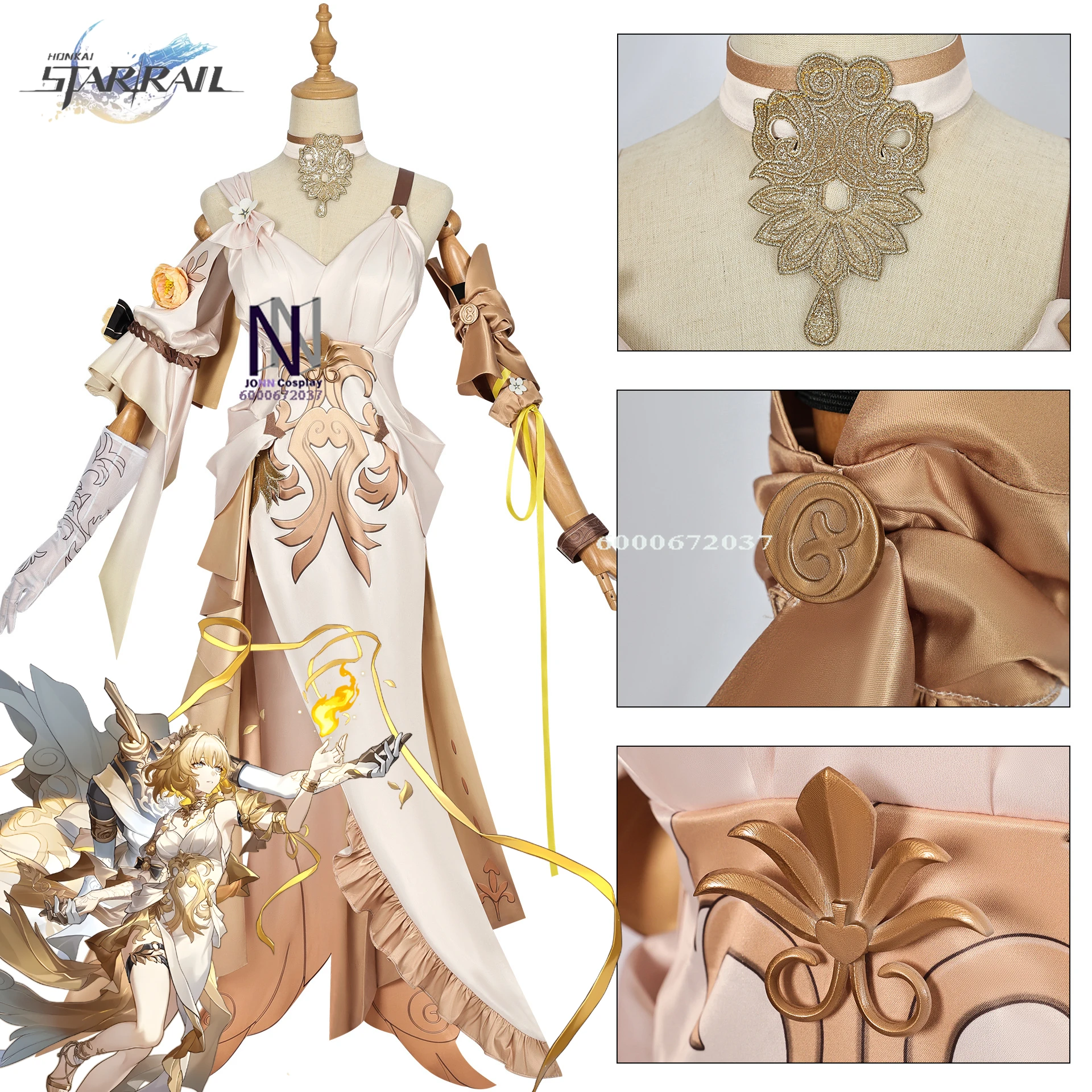 

Hot Game Honkai: Star Rail Aglaea Cosplay Costume The Weaver of Gold Anime Clothes Halloween Party Uniforms Comic Con Uniforms