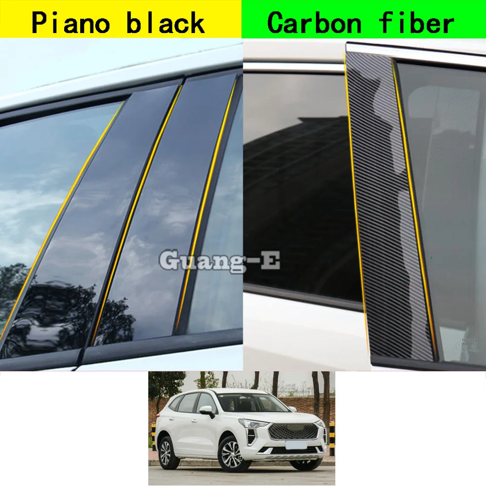 

Car PC Material Pillar Post Cover For Great Wall HAVAL Jolion 2020-2023 Door Trim Window Molding Decoration Sticker Plate