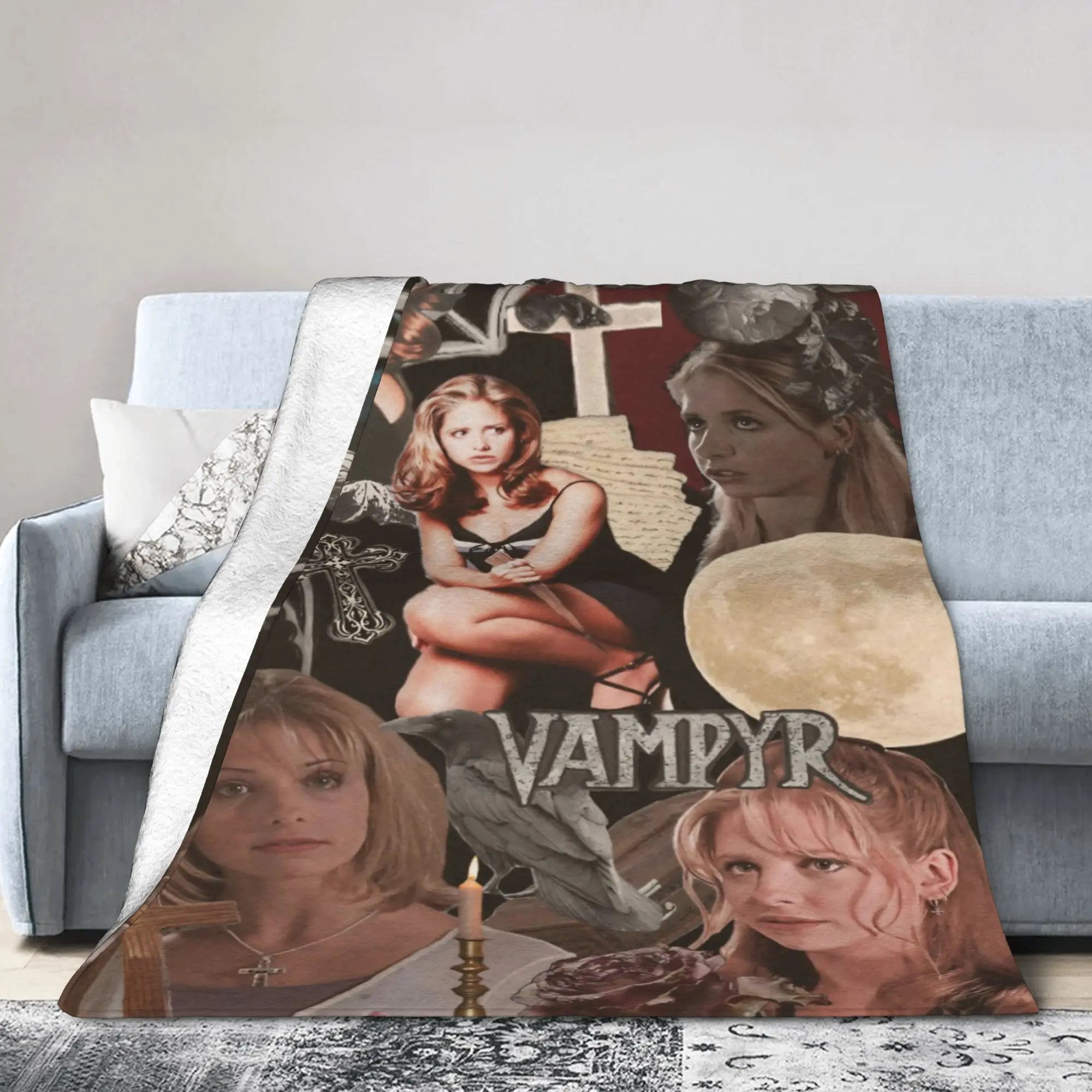 Buffy the Vampire Slayer Blankets Velvet Horror Movie Ultra-Soft Throw Blankets for Bedding Couch Bed Rug