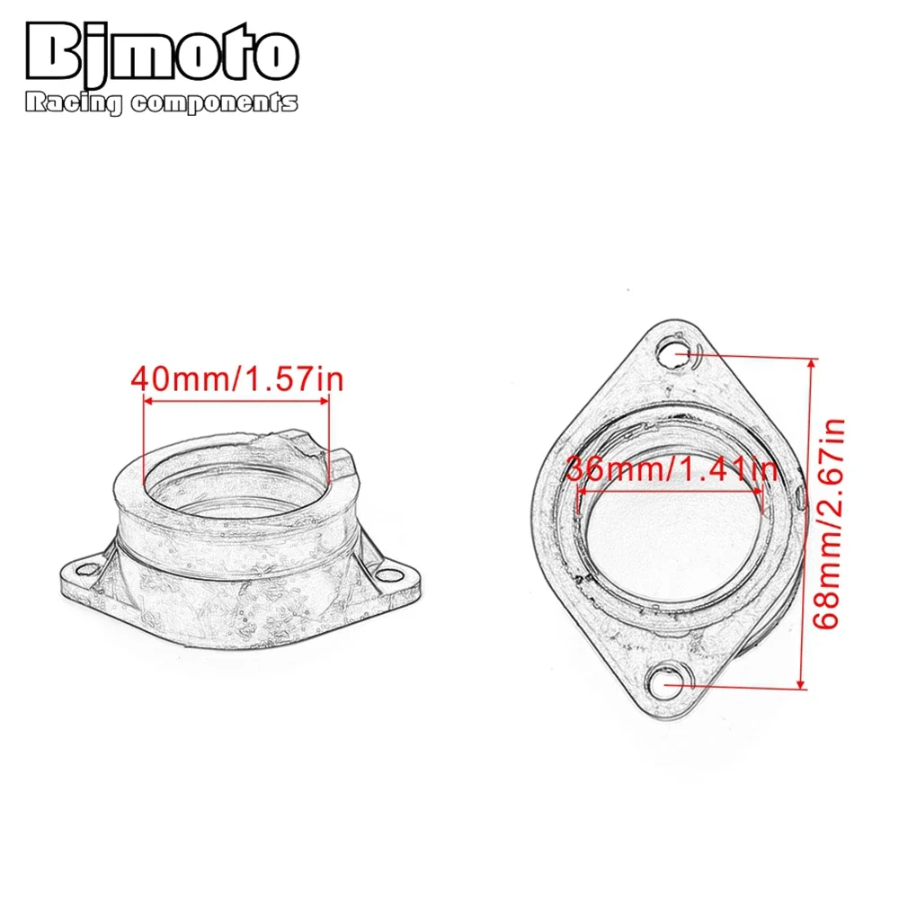 Motorcycle Carburetor Adapter Inlet Intake Pipe Rubber Mat For Suzuki 13110-38200 DR250S DR 250S  GN250 GN 250 TU250 TU 250