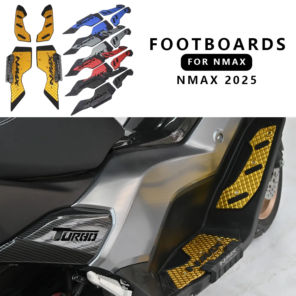 

For YAMAHA NMAX Motorcycle Footpads nmax Front and rear Pegs Plate Aluminum Alloy Pedal Modified Skid proof Footrest