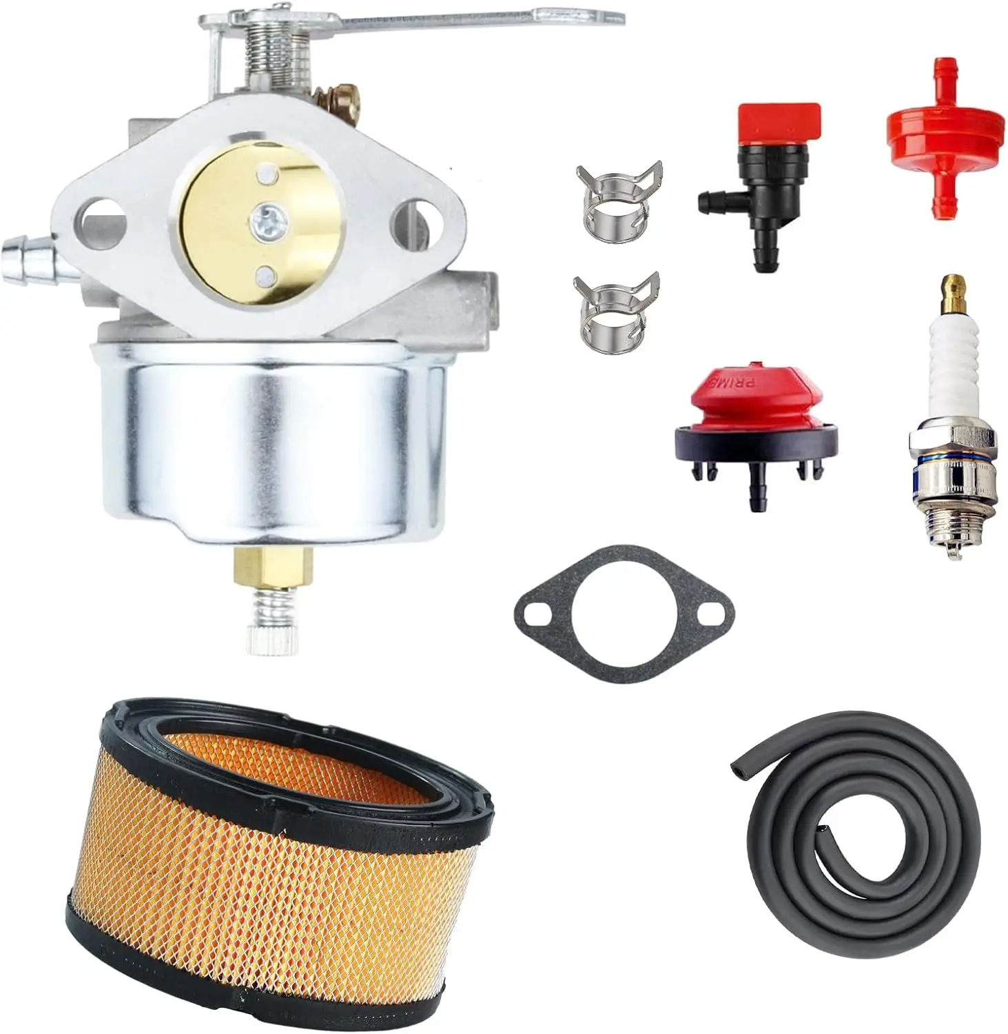 632325 HM100 Carburetor Replacement for Tecumseh 632242 632325 HHM80 HM80 HM100 1072 Carb - with Air Filter Spark Plug Kit