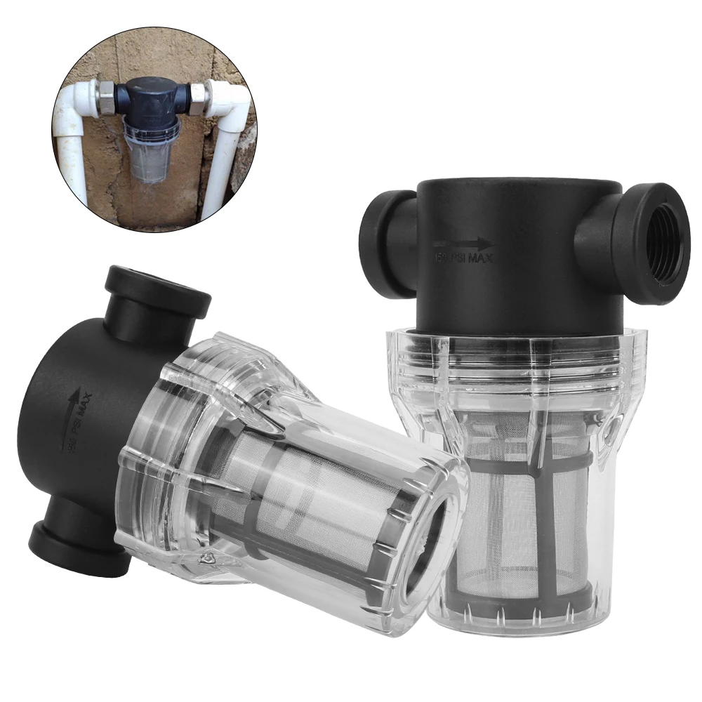 

Ultrafine filtration Aquaculture Water Pipe Filter 80 Mesh Impurity Prefilter Garden Watering Filter 1/2'' Garden Accessories