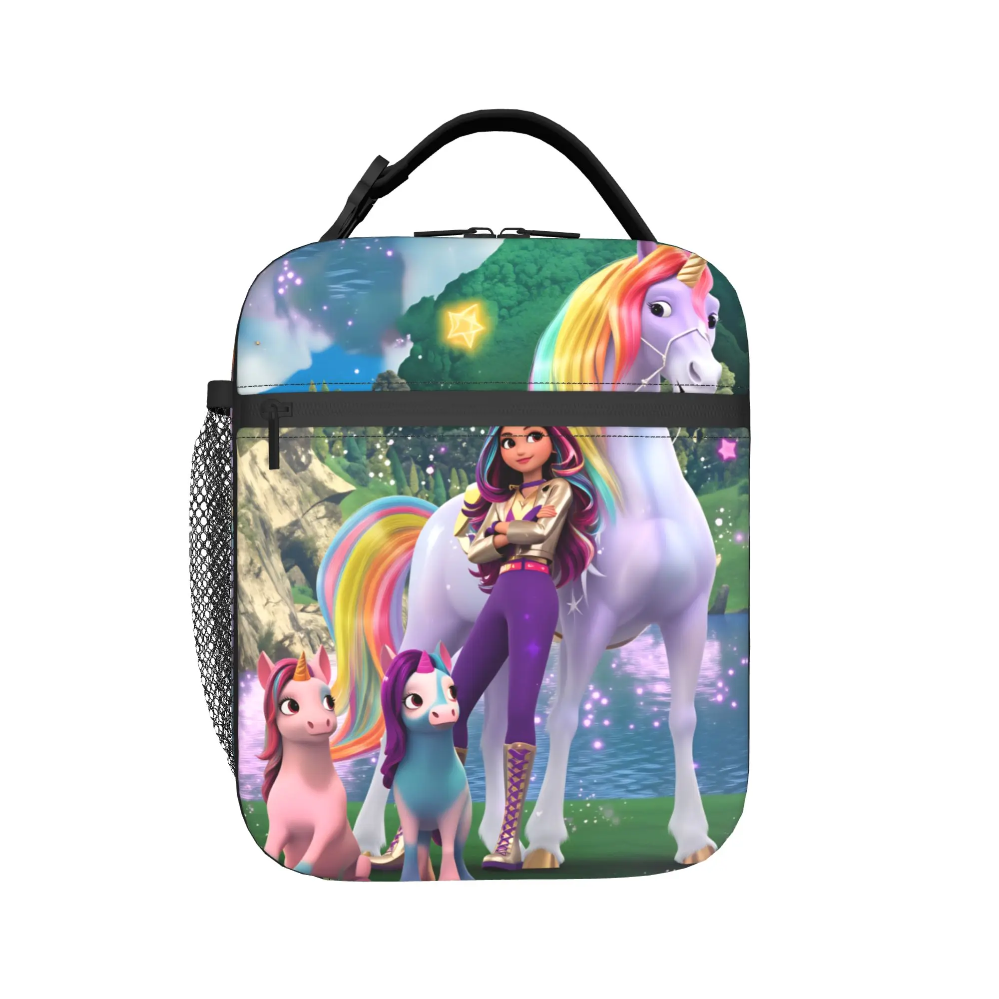 Unicorn Academy Lunch Bag  Fun Lunch Box For Unisex  Travel Cooler Bag Oxford Thermal Tote Handbags