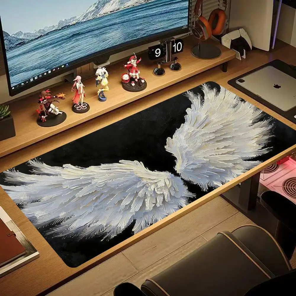 

Artistic Angel Wing Design OfficeLarge Mousepad Anti-slip Table Mat Rubber Anti-slip Gaming Keyboard Mousepad XAXC