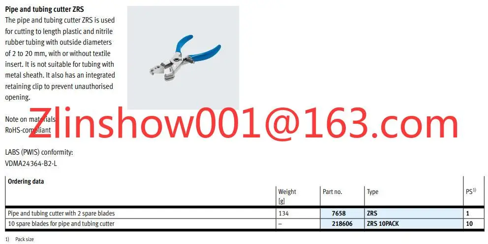 Pipe and Tubing Cutter ZRS 7658 ZRS 10PACK 218606