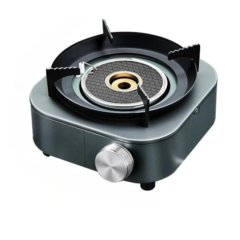 Portable Gas Stove  Compact Outdoor Camping Cooker Burner  Suitable for Picnics  Tea Making  and Backpacking Trips.