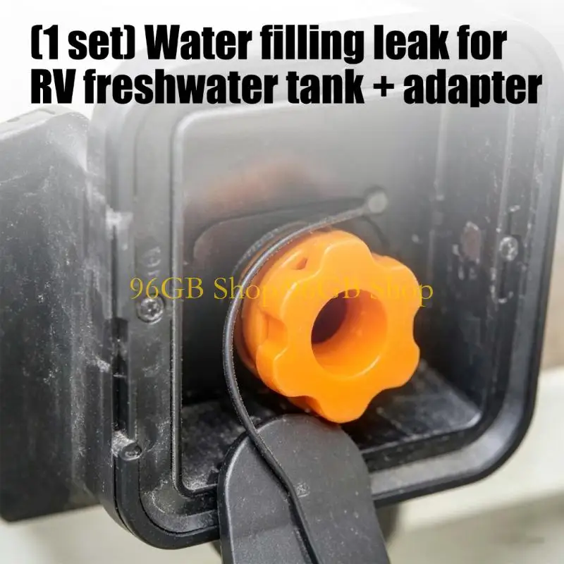 96GB Travel Trailer Refill Funnel with Side Handle and Adapter Set for Trailer Tanks