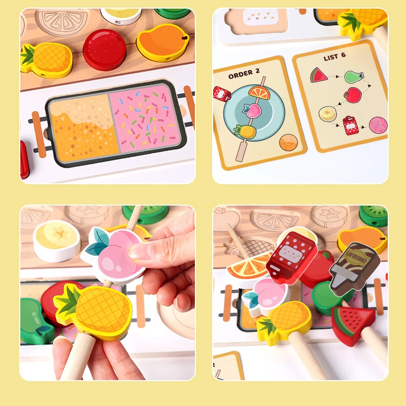 나무 과일 색상 모양 페어링 가상 장난감, 역할 놀이 부모 자녀 상호 작용 교육 계발 장난감, 시뮬레이션 장난감