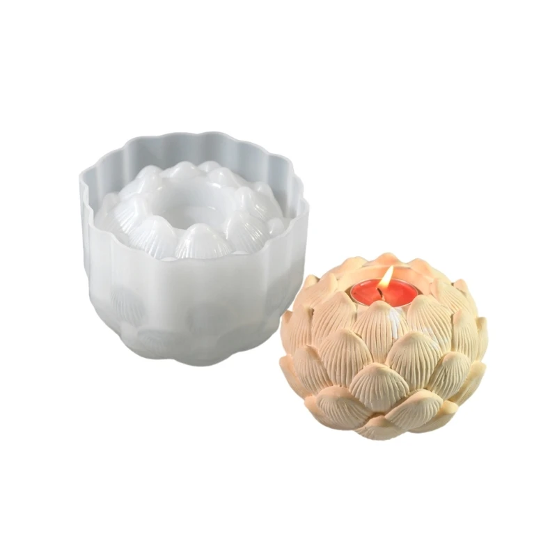 Unique Candlestick Mould Flower Bud Holder Mold for Craft Enthusiasts Dropship