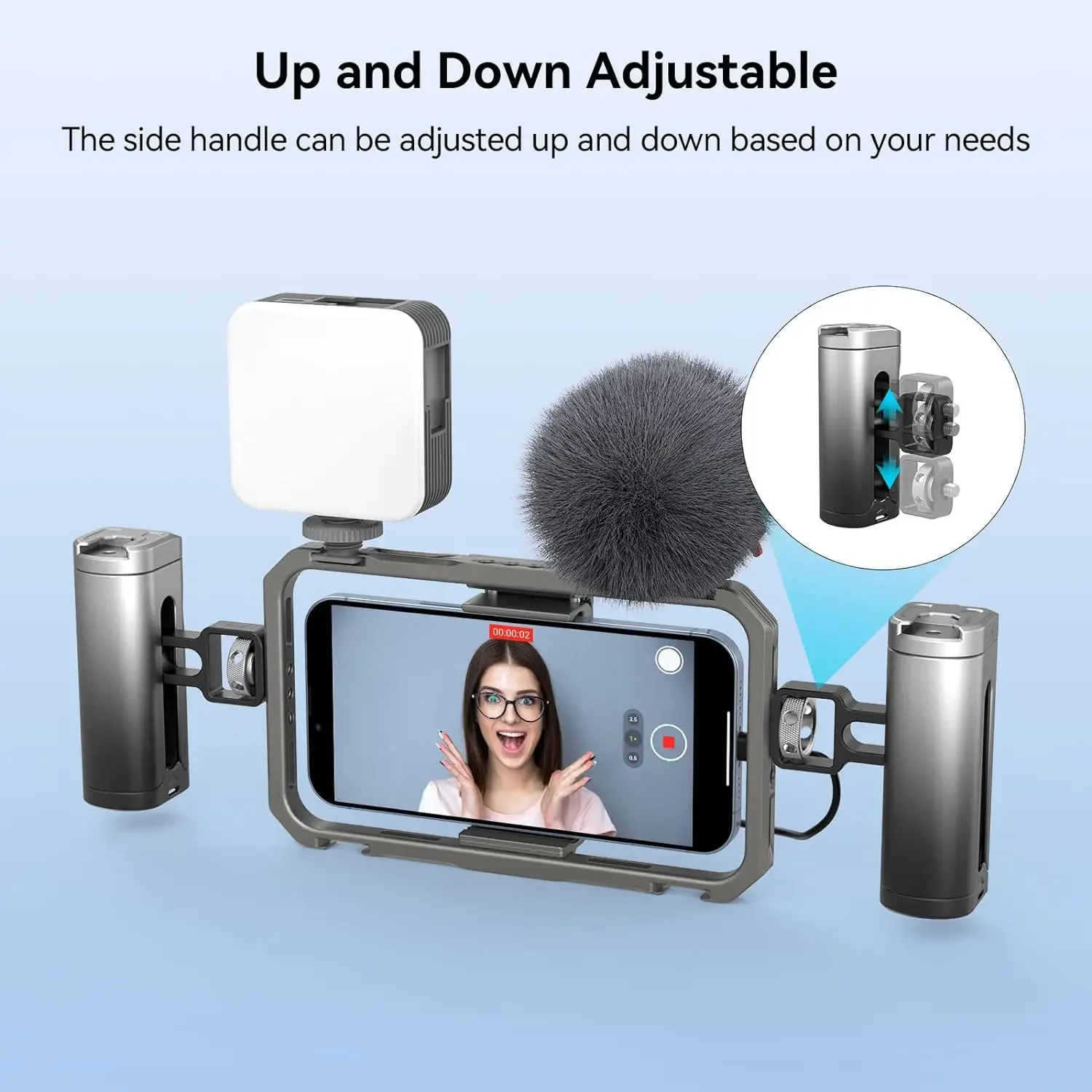 

New SmallRig up and Down Adjustable Mini Side Handle for Phone Cage Smartphone Video Rig 3894