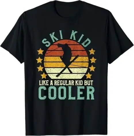 Funny Young Vintage Skier & Skiing Lover Gift T-Shirt