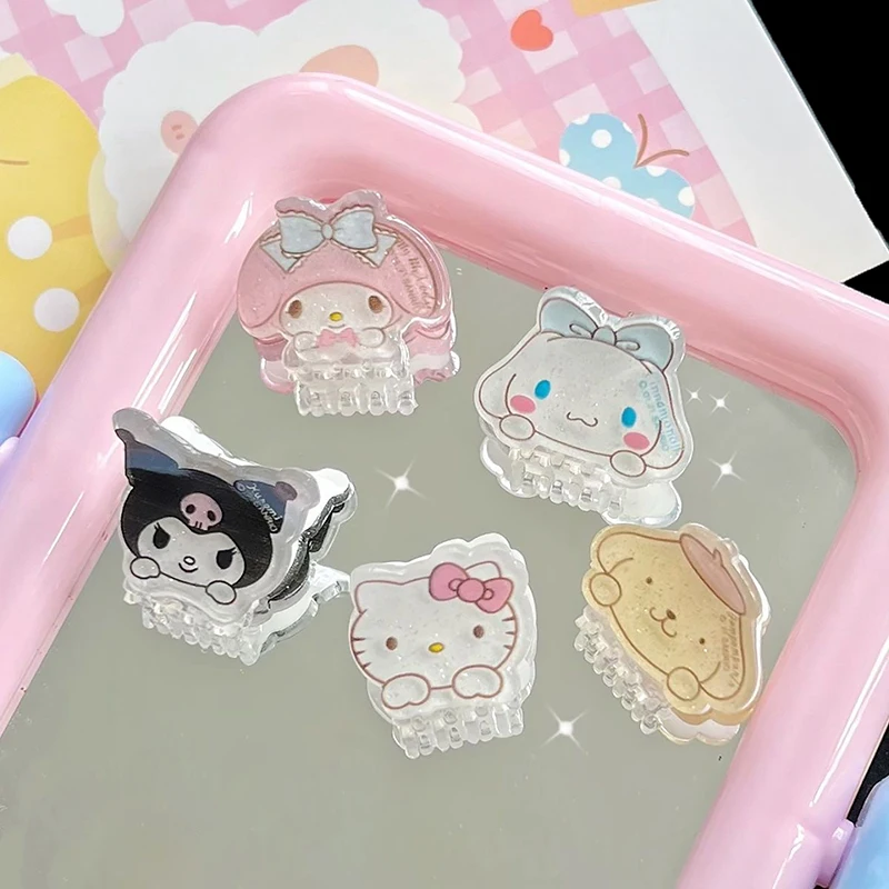 1pc Kinder Weihnachten Geburtstags geschenk Hallo Kitty Sanrio Haar Krallen für Frauen Kuromi Melodie Grab Clip Mädchen Cinna moroll Acryl Hai Clip