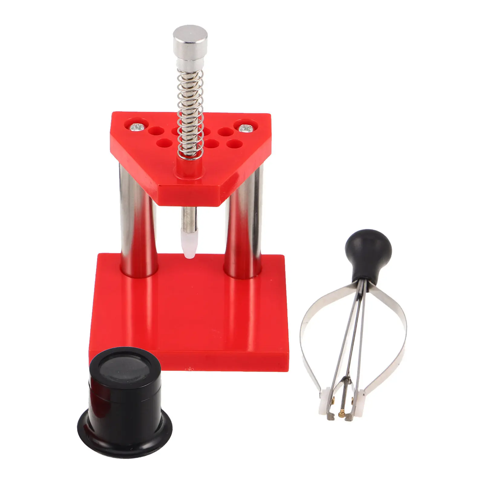 1Set Watchmaker Repair Tool Kit Metal Watch Hand Presser Remover Magnifier for Repair Disassembly Maintenance of Quartz