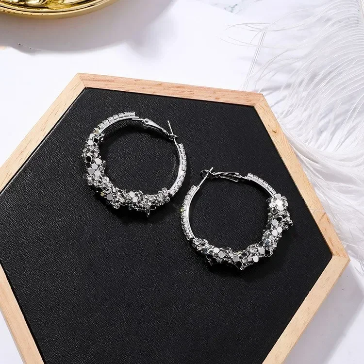 Boucles d'oreilles en cristal personnalisées pour femmes autrichiennes, bijoux de tempérament tendance sauvage, nouvelle mode, 600