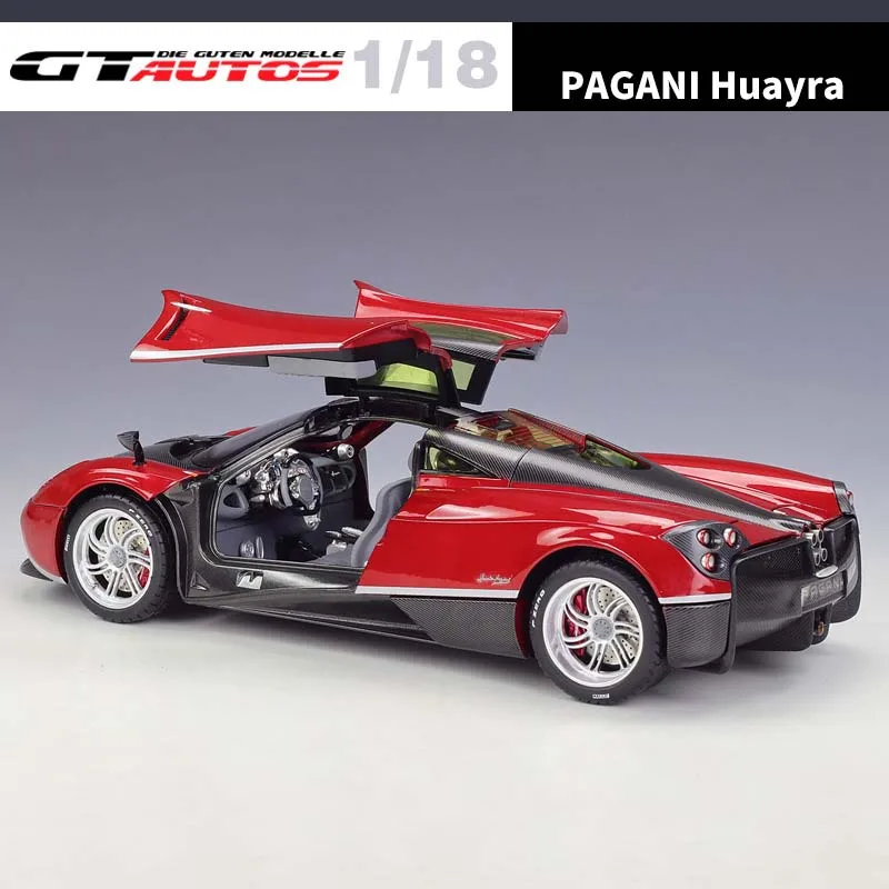 GTA 1:18 Pagani huayra ของเล่นโมเดลรถยนต์อัลลอยหล่อตายสำหรับสะสมรถยนต์ขนาดเล็กโมเดลรถยนต์โมเดลรถยนต์สปอร์ตของขวัญวันหยุดขายส่ง