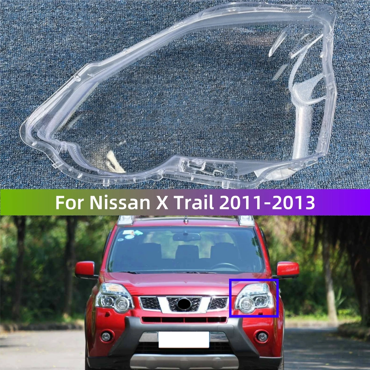 

For Nissan X Trail 2011 2012 2013 Car Accessories For Cars Headlight Lights Glass Replace The Original Lampshade