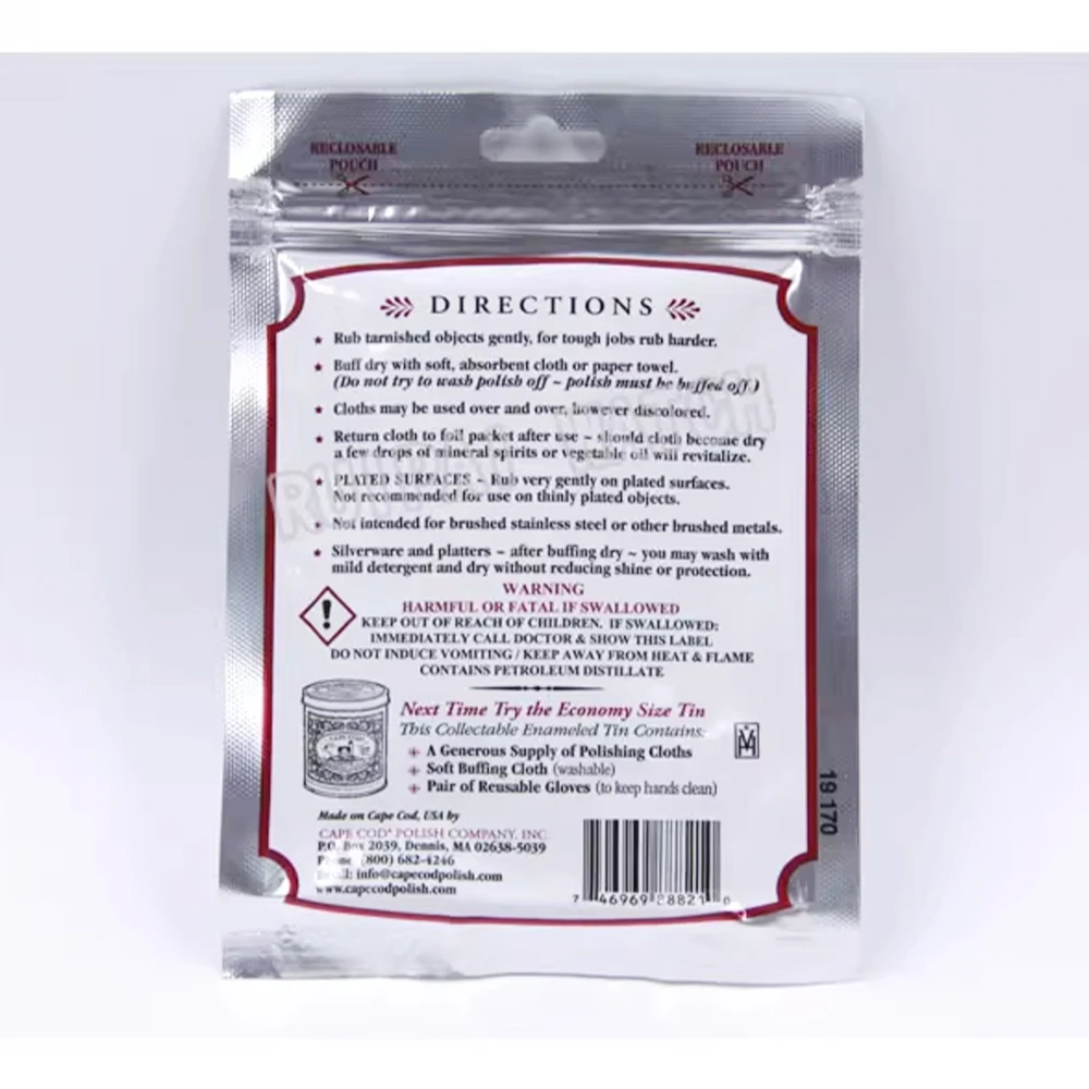 1/2 conjunto relógio cabo bacalhau panos de polimento de metal bolsa panos de polimento americanos para relógio jóias remoção manutenção risco